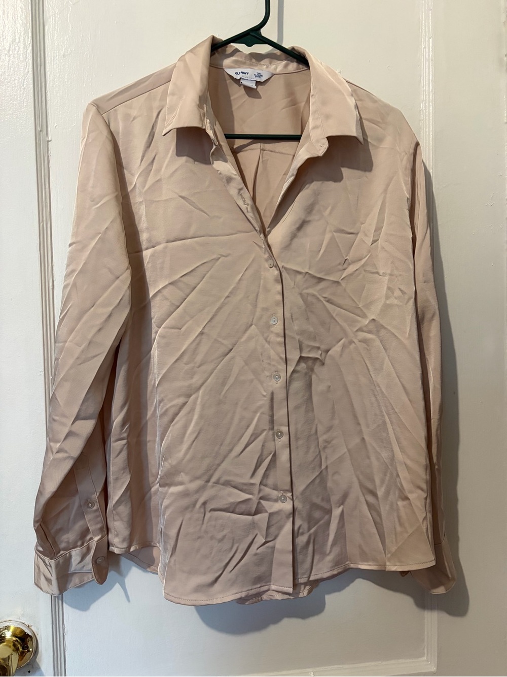 Old Navy Beige Button-Up Blouse